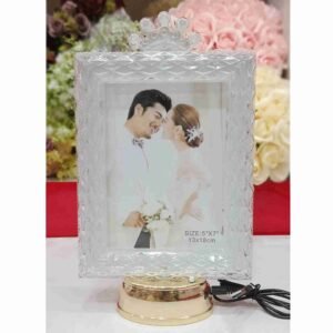 Crystal Rectangle LED Photo Frames with USB Light