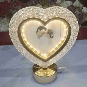 Crystal Photo Frame LED Heart Shape